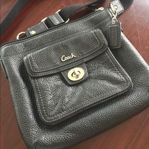 Black Leather Coach Crossbody